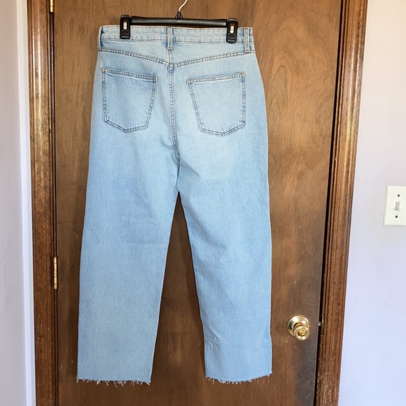 Relist7/6❌ LC Lauren Conrad super high rise Crop raw hem distressed w Slit hole - Picture 10 of 17